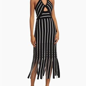 Ramy Brook Black and White Maxi Dress